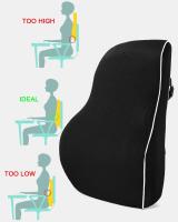 FAOKZE Cojín de Soporte Lumbar Ergonómico,Cojín Lumbar de Memoria para casa, Oficina, Coche, Viajes. Cojin Lumbar with Funda antiestática, Adgradable PARA LA Cuero y para una Postura cómoda - details 4