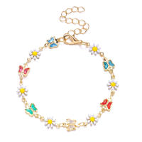 Pulsera De Daisy Floral Dulce Moda Minimalista Aestética Encanto Flor Para Mujer Joyería De Boda Fiesta Regalo - details 10