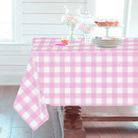 Mantel De Plástico PE a Cuadros Rosa Verde Blanco Para Fiestas De Cumpleaños Restaurante Cocina Picnics Interior/Exterior Decoración De Boda - details 4