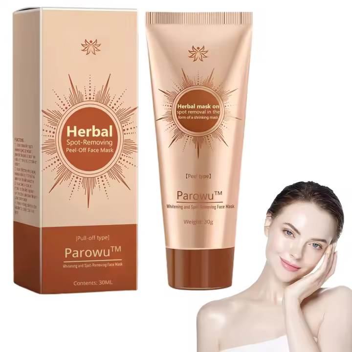 Mascarilla facial exfoliante herbal para manchas, crema avanzada para la piel, mascarilla facial para eliminar manchas, ingredientes herbales naturales para todo tipo de piel (paquete de 4) - 1