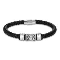 Pulsera Vikinga Vintage Con Runas Para Hombres Y Mujeres Hecha a Mano En Cuero Con 24 Runas Nórdicas Pulsera Escandinava De Amuleto Para Parejas Regalos - details 28