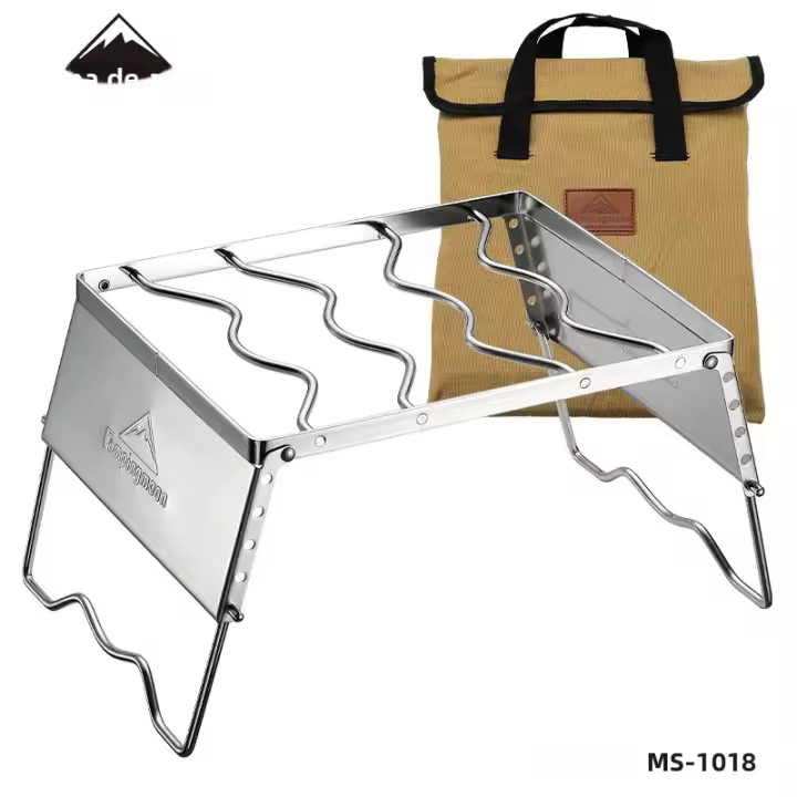 Soporte Portátil Para Barbacoa Multifuncional Antiviento Plegable Para Todas Las Estaciones Acero Inoxidable Camping Grill BBQ - 1