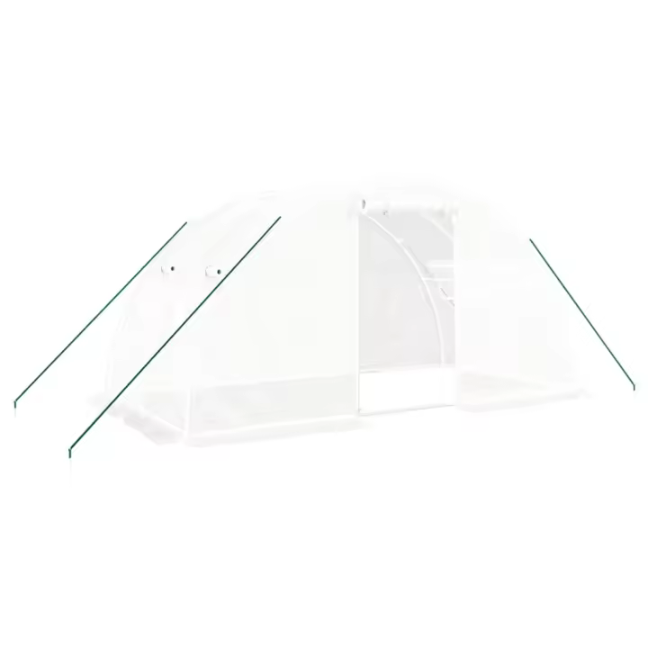 vidaXL Invernadero con estructura de acero 8 m² 4x2x2 m Color Blanco,  Verde, y mas - 1
