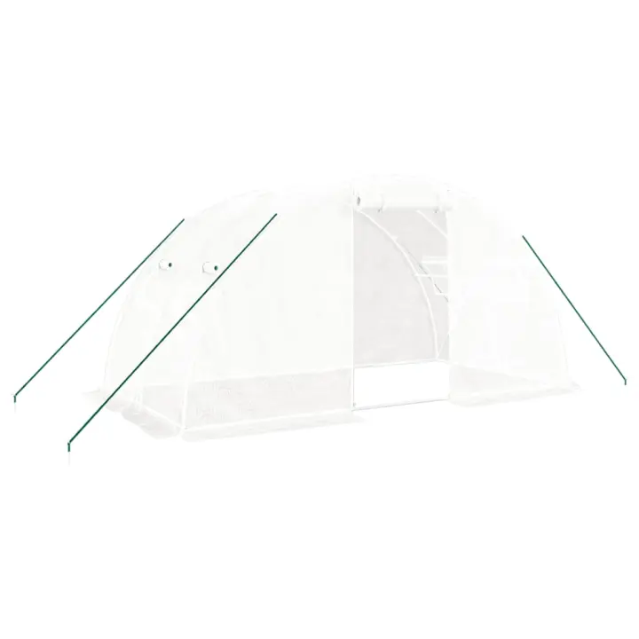 vidaXL Invernadero con estructura de acero 8 m² 4x2x2 m Color Blanco,  Verde, y mas - 1