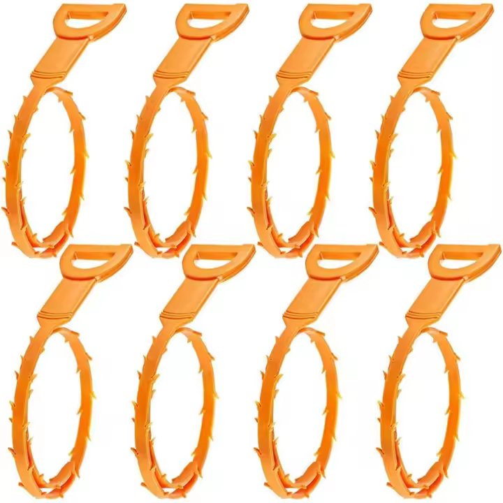 Conjunto de 8 Limpiador de drenaje para la limpieza del cabello-Naranja - 1