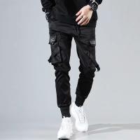 Pantalones De Jogger Harem Para Hombre En Color Negro Estilo Streetwear 2023 Pantalones Cargo Casual Con Bolsillos De Moda Oversize Para Verano - details 2