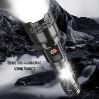 Linterna LED Recargable Portátil De 1500W Con Batería Integrada Impermeable Luz De Torcha Exterior De Alta Potencia En Blanco - details 3