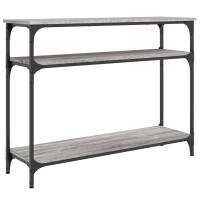 vidaXL Mesa consola madera de ingeniería 100x29x75 cm Negro, Roble Sonoma, Roble ahumado Mesa de sofá Mesa de Entrada para Salón Consola de Entrada Mueble Recibidor Mesita Mesa auxiliar Salon - details 0