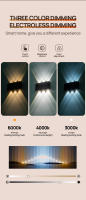 Lámpara De Pared LED Recargable 4000mAh Diseño Minimalista Táctil Tricolor Sin Cable Para Decoración Interior De Habitación Dormitorio Pasillo - details 2