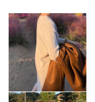 Vestido Largo De Mujer Otoño Invierno 2024 Nueva Vuelta Suéter Tejido Suéter Maxi De Cashmere Estilo Coreano Elegante - details 3