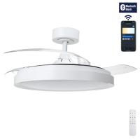 Aigostar Mesh - Ventilador de Techo con luz Inteligente con Aspas Retráctiles, LED 50W + DC 28W - APP/Mando, CCT Regulable 2700K-6500K, Silencioso, Temporizador, Función Invierno/Verano (106cm) - details 0