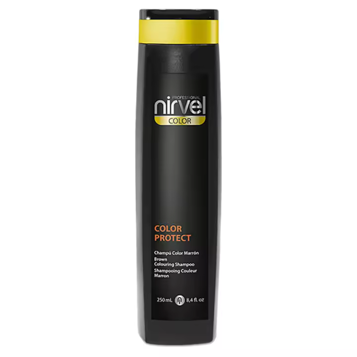 Nirvel Color Protect Shampoo Marrón 250mL  - Champú de Pelo Protector del Color - 1