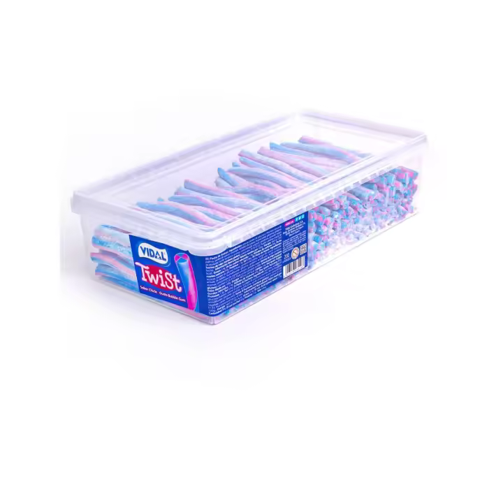 Vidal Golosinas. Twist Chicle, regaliz sabor chicle. Bandeja de 200 unidades - 1