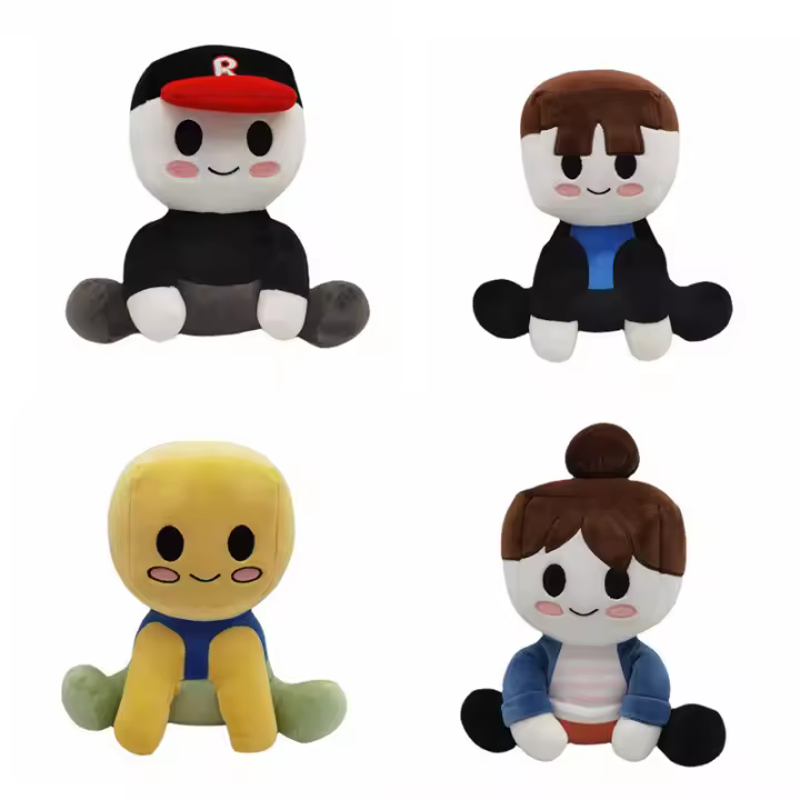Muñeca Decorativa Blox Buddies De 2023 Para Niñas Con Sombrero Negro Y Peluche Amarillo Juguete De Peluche Para Decoración De Habitación Regalo Para Niños - 1