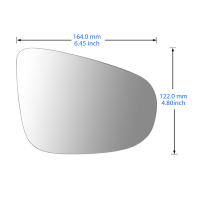 Espejo Retrovisor Convexo Calentado Para VW Golf 6 MK6 2009-2012 Pieza Derecha Vidrio De Espejo Tamaño 164mm X 122mm Calidad Superior - details 2