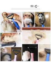 Peine Doble Cara Para Mascotas Perros Y Gatos Eliminador De Pelos Herramienta De Belleza Para Animales De Compras En Línea - details 5