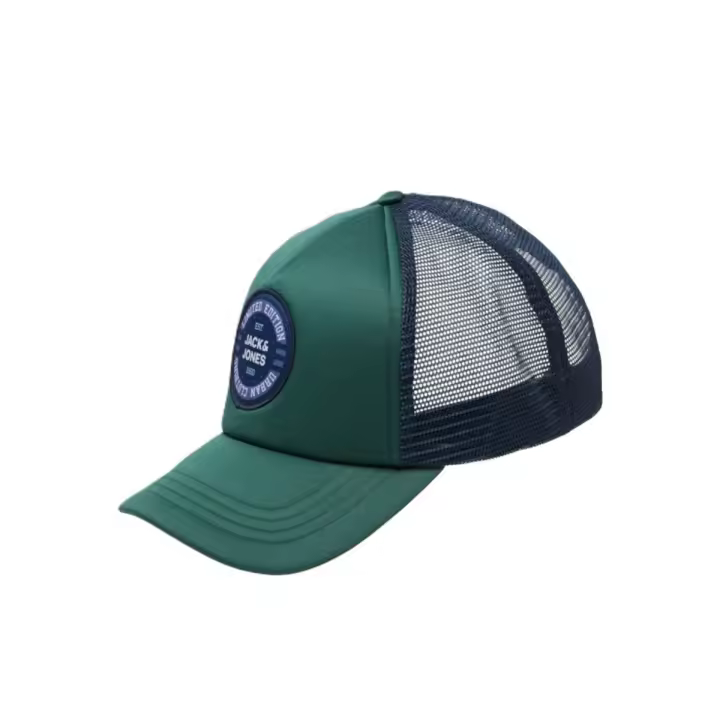 Gorra Jack & Jones 12248834 cierre ajustable y con rejilla azul marino y verde - 1