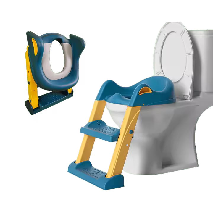Edibaby, Adaptador wc niños con escalera, Portátil, Ajustable, Cojín acolchado, de 1 a 7 años - 1