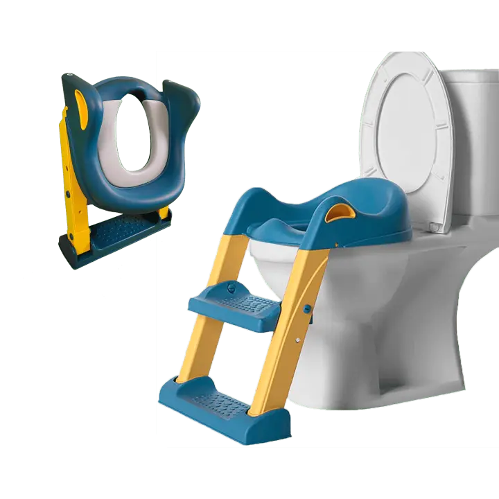 Edibaby, Adaptador wc niños con escalera, Portátil, Ajustable, Cojín acolchado, de 1 a 7 años - 1