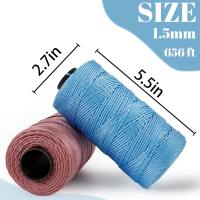 Hilo De Crocheteado De Seda De Hielo Polipropileno Multicolor Para Tejer Gorros Y Bolsos 1.5mm 200m DIY Artesanía - details 1