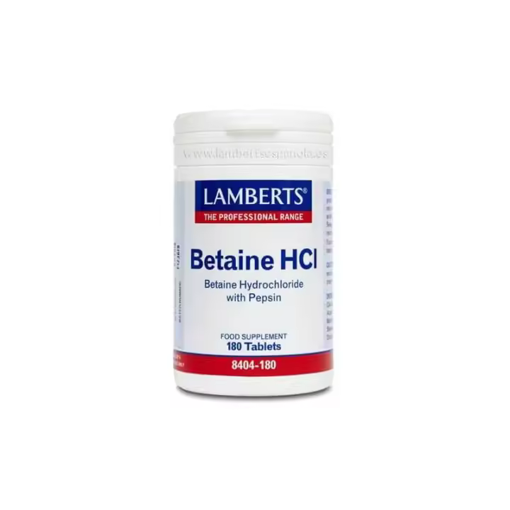 Lamberts Betaina Hcl 324mg/pepsina 5mg - 180 Tabletas Tableta - 1