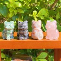 Adornos De Gato De Cristal Natural Carved by Hand Piedra Original Gema DIY Artesanías Animales Arte Hecho a Mano - details 5