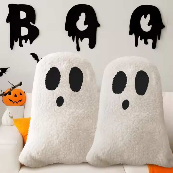 2Pcs Cojines De Halloween Espeluznantes Para Sofá Cama Decoración De Casa Fiesta Estilo Europeo Forma Rectangular Adultos - 1