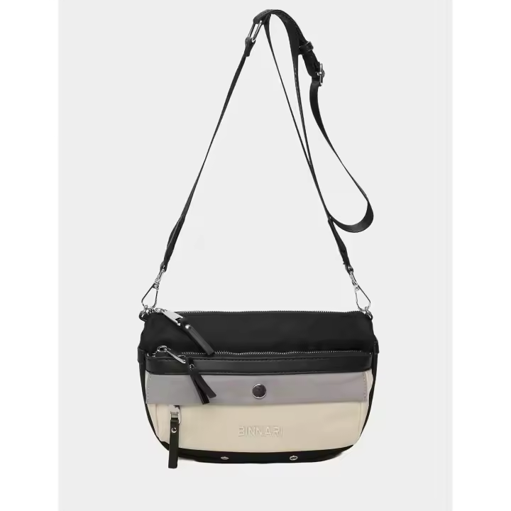 BINNARI Bolso Bandolera BINNARI Mujer Multi Negro  (Mod: 20470) - 1