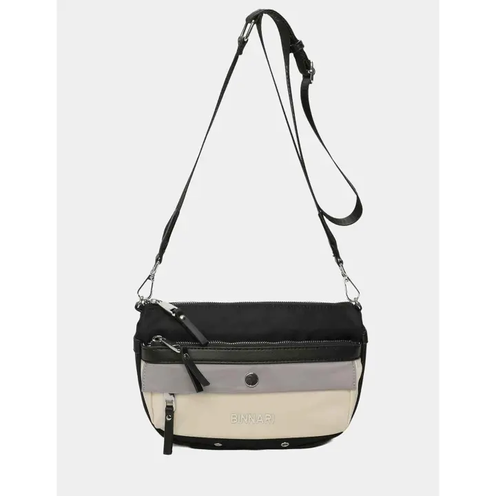 BINNARI Bolso Bandolera BINNARI Mujer Multi Negro  (Mod: 20470) - 1