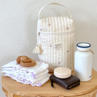 Bolso De Pañales Reutilizable Para Mamá Con Bordado Organizador De Bolsa Para Bebé Recién Nacido Caddy Para Botellas Y Artículos Maternales - details 2