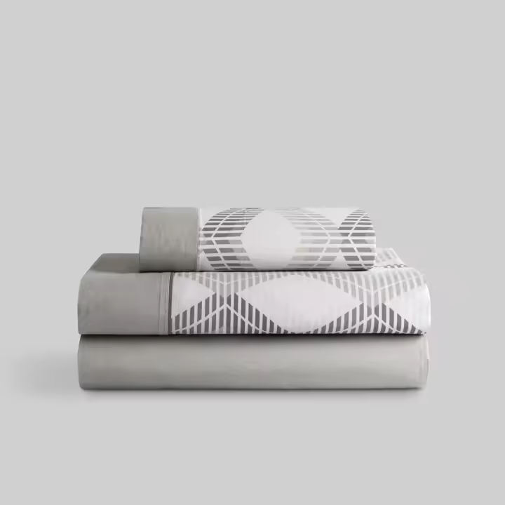Llartextil Juego de Sábanas Karamelo Noga Gris - Transpirables y Duraderas - 1