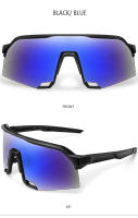 Gafas De Ciclismo 100 Para Hombres Y Mujeres Protección UV400 Gran Marco 5 Colores Deportes Correr Pesca Lentes De Polímero - details 7