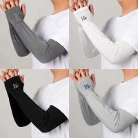 Guantes Largos De Hombre Con Mano Media Protección Solar Y UV Cubierta De Brazo Para Ciclismo Pesca Escalada Deporte M Letra Ice Cool - details 4