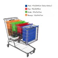 4 Bolsas para comprar en el supermercado, bolsas para colocar en el carro de la compra reutilizables y plegables - details 0