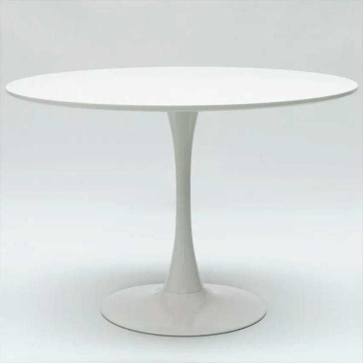 ORION91oficial® - Mesa Redonda Tapa lacada Color Blanco (Ø90x75 cm) Base Metálica , Estilo Nórdico, Bar, Restaurante, Hostelería, Comedor, Salón, Cocina, Teletrabajo, Oficina - spaziOrion91