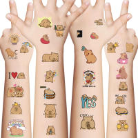 10Pcs/set Pegatinas De Tatuaje Capybara Para Niños Dibujos Animados Temporales Hidrofóbicos Regalo De Cumpleaños Para Niños Boys Y Girls - details 7