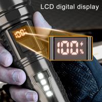 Linterna LED De Alta Brillo Con Mostrador De Energía Luz Fuerte Alta/Media Y Estroboscópica Para Camping Y Emergencias - details 10