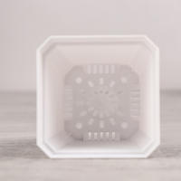 Juego De 5 Macetas Cuadradas Pequeñas Con Domos De Humedad Transparentes Para Plantas En Iniciación Moderno Estilo Plástico - details 13