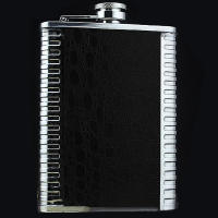 Botella De Aperitivo De Cuero 8 Oz Con Taza Funnel Para Hombre Regalo Personalizado De Vino Aguardiente Alcohol Vodka Liquor - details 10