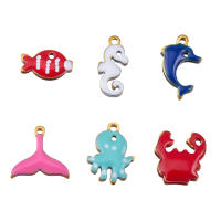 20pcs Colgantes De Acero Inoxidable En Forma De Delfín Octopus Caracol Estrella De Mar Para Creación De Joyas Collares Y Pendientes DIY - details 5
