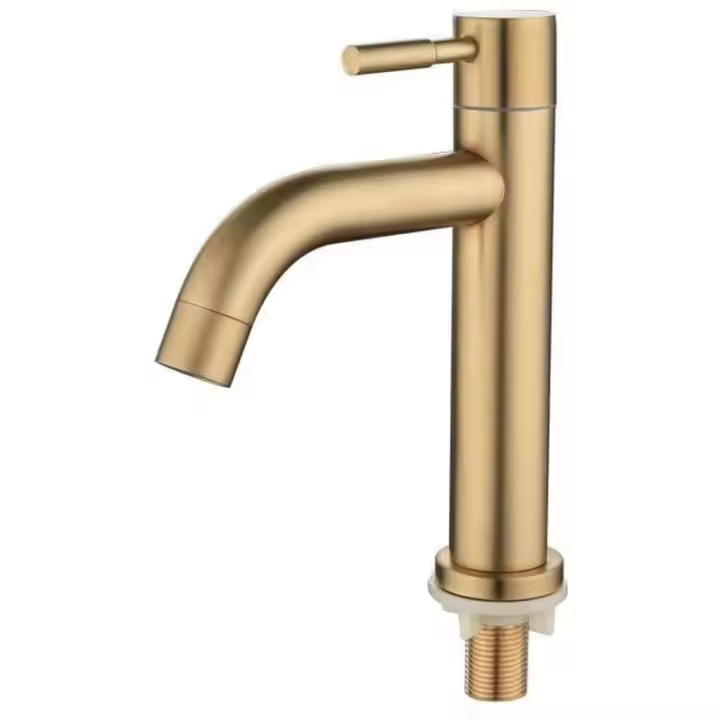Grifo de lavabo Dorado Para baño, mezclador de lavabo de Diseño Moderno, Grifo de lavabo de Maple inoxidable desgas Resistant, Grifos Dorados - 1