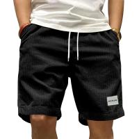 Shorts De Corduroy Vintage Para Hombre Estilo Retro Casual De Verano Pantalones Deportivos Transpirables De Color Sólido Talla Media - details 14