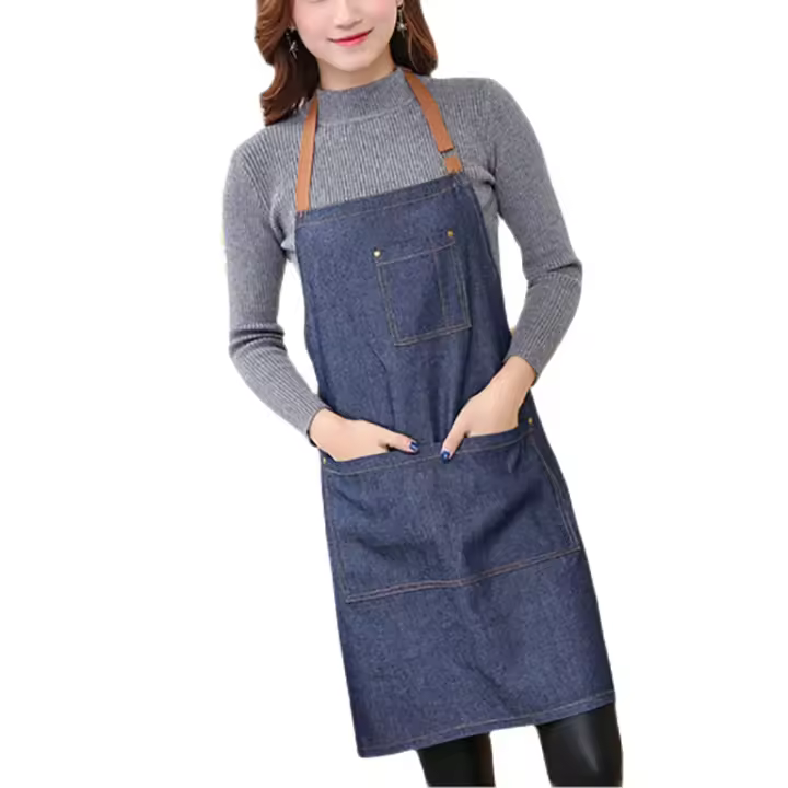 Delantal De Cocina De Algodón Unisex Antisuciedad Para Chef Estilo Cowgirl Sin Mangas Para Mujeres Uniforme De Cocina - 1