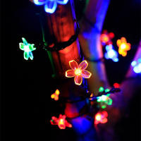 Luces De Flores Solares Para Jardín Fiesta De Boda Decoración De Patio Luces De Morera En Forma De Cerezo Multicolor Y Blanco Cálido Para Exterior - details 2