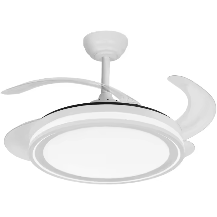 Fabrilamp - Ventilador Dc Bandido 59w Blanco 4aspas 107d 5900lm 3500-4000-6500k Remoto Y Temporizador | silencioso - 1