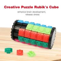 Juguete Educativo 3D Torre De Mano Fidget Para Niños Puzzle De Rota Y Desliza Nivel De 7 Cilindros Juego De Mentiras Para Adultos - details 3