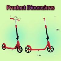Patinete para adultos, ruedas de PU acolchadas con freno trasero, pedal de 120 mm equipado con reposapiés de 300 libras, patinete con reposapiés que absorbe los golpes para niños de 5 a 7 años - details 1