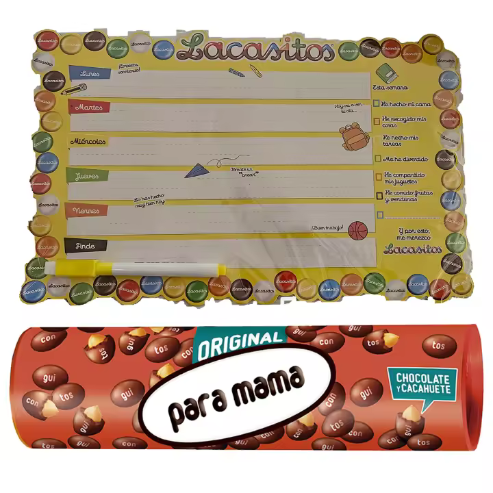 Conguitos Megatubo 1,2 KG-"Para mamá" + PLANIFICADOR MAGNÉTICO - 1