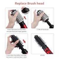 Peine Secador Eléctrico Rotativo De 360 Grados Con 2 Cabezas Reemplazables Rizador Secador De Pelo Voluminizador Para Adultos - details 5