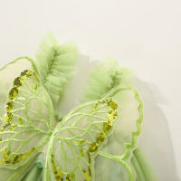 Vestido De Princesa Para Niñas Con Alas De Mariposa Y Tirantes Colgantes Vestido De Malla Lindo Para Verano Adecuado Para Niñas De 0-3 Años Estilo Cute Material Poliéster - details 7